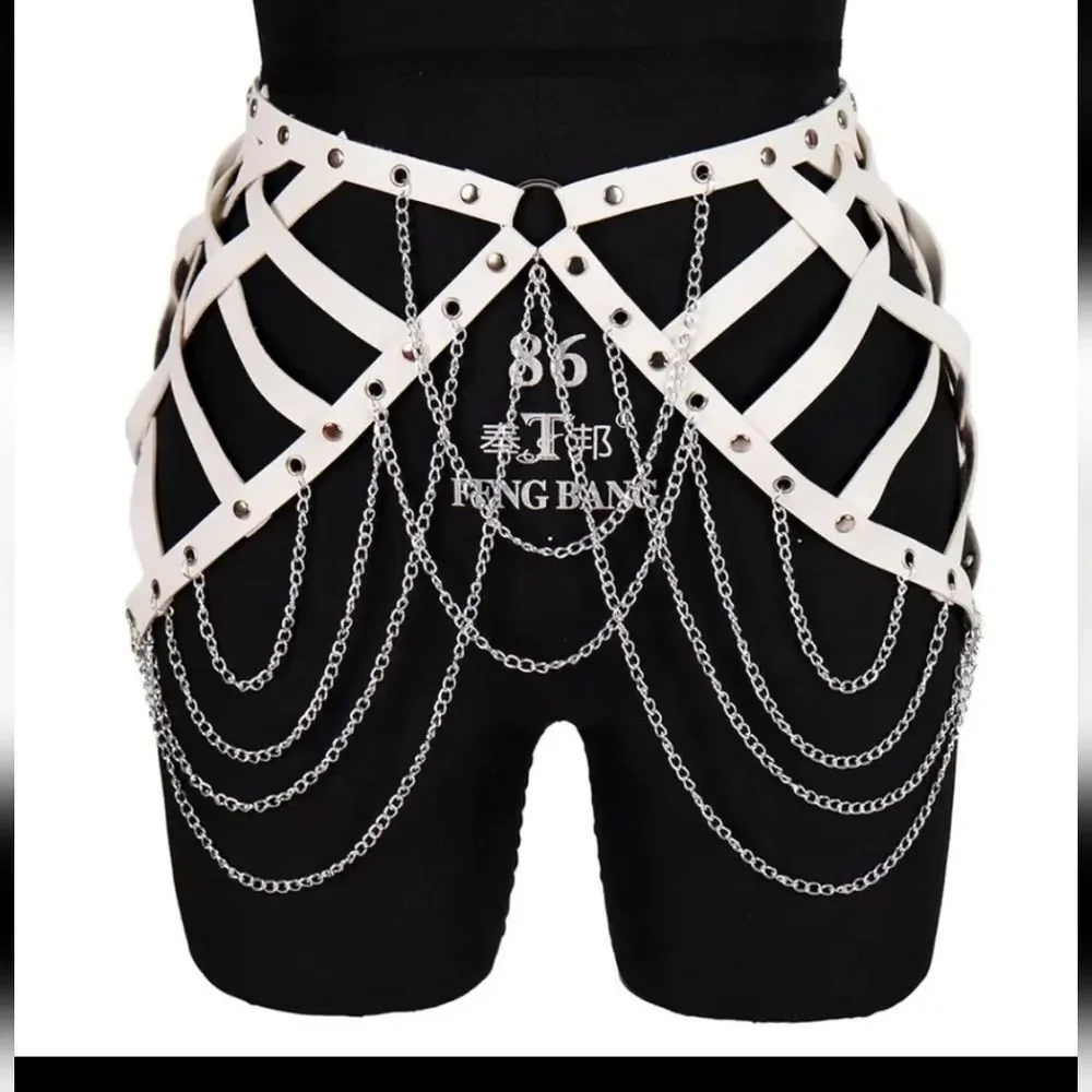 NWOT White Waist Harness Belt